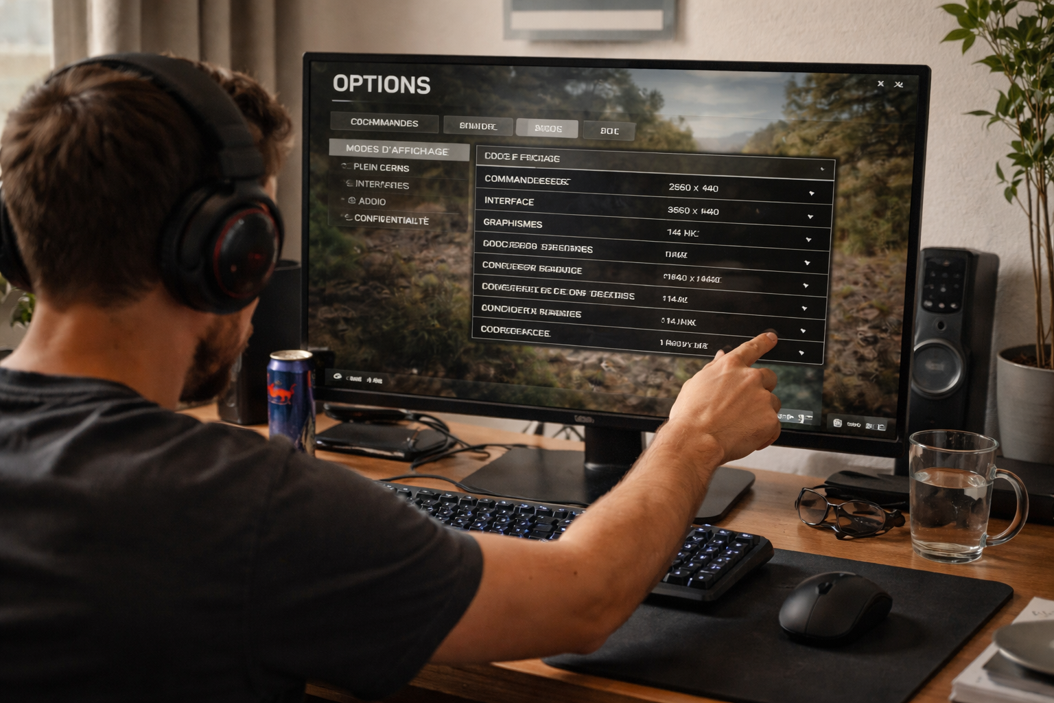 Options du jeu pour passer en français